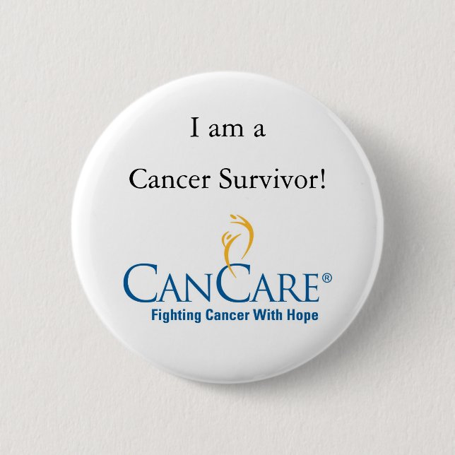 Macaron Rond 5 Cm Bouton de survivant de Cancer (Devant)