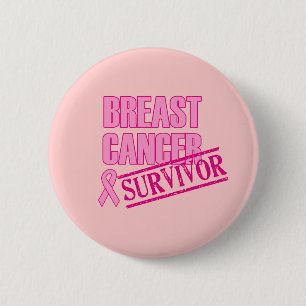 Macaron Rond 5 Cm Bouton de survivant de cancer du sein