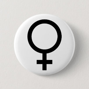 Macaron Rond 5 Cm Bouton de symbole de femme