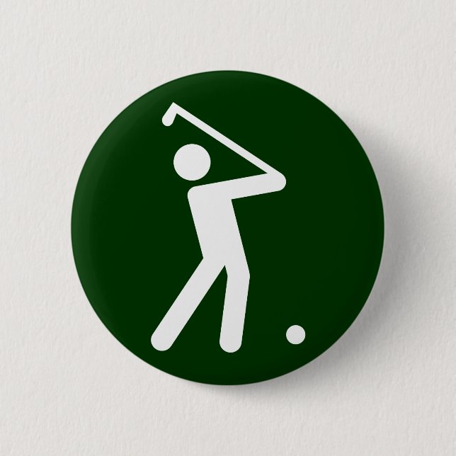 Macaron Rond 5 Cm Bouton de symbole de golf (Devant)