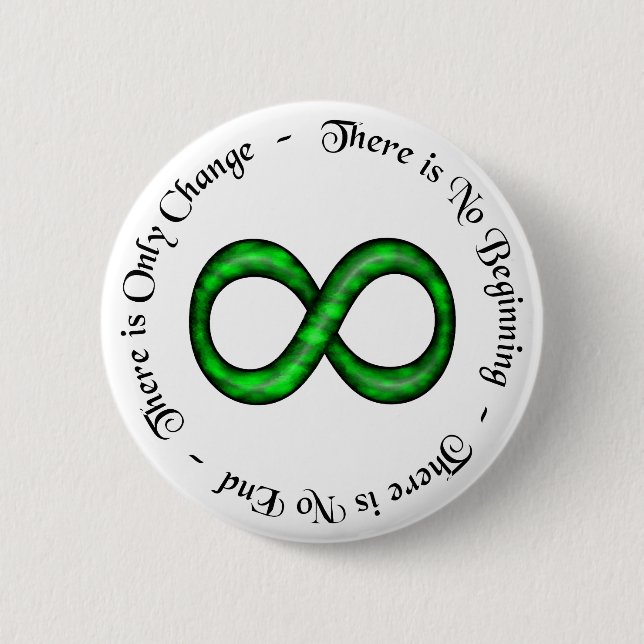 Macaron Rond 5 Cm Bouton de symbole d'infini (Devant)