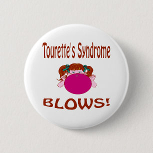 Macaron Rond 5 Cm Bouton de syndrome de la Tourette de coups