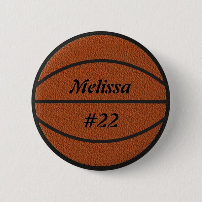 Macaron Rond 5 Cm Bouton de talent de basket-ball (Devant)