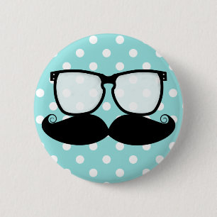 Macaron Rond 5 Cm Bouton de talent de moustache