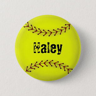 Macaron Rond 5 Cm Bouton de talent du base-ball de Fastpitch