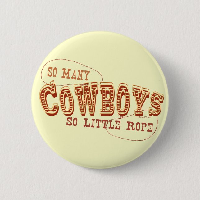 Macaron Rond 5 Cm Bouton de tant de cowboys (Devant)