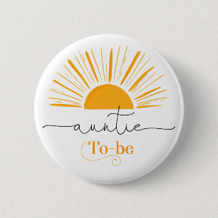Macaron Rond 5 Cm Bouton de tante de soleil minimaliste pour abeille