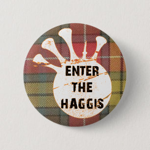 MACARON ROND 5 CM BOUTON DE TARTAN DE BUCHANAN