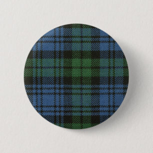 Macaron Rond 5 Cm Bouton de tartan de Campbell de clan