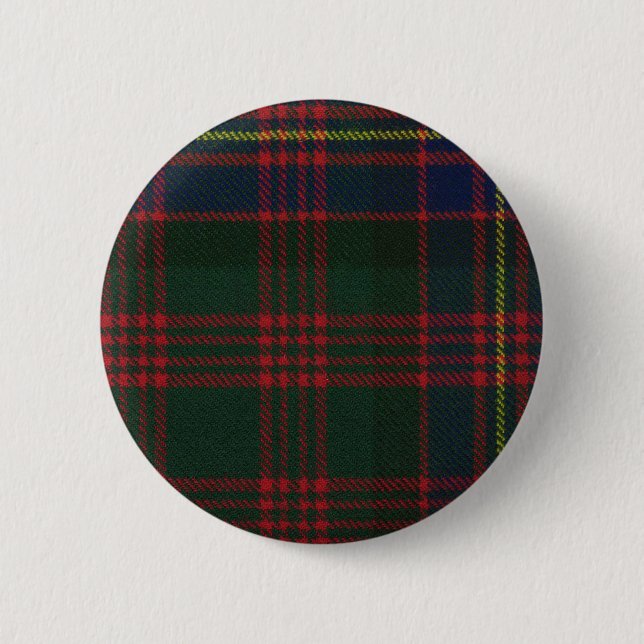 Macaron Rond 5 Cm Bouton de tartan de Cochrane de clan (Devant)