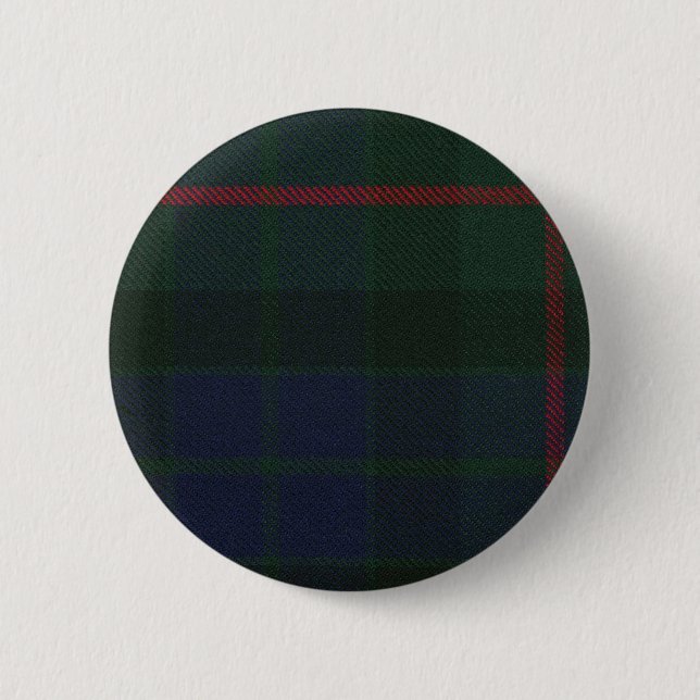Macaron Rond 5 Cm Bouton de tartan de Gunn de clan (Devant)