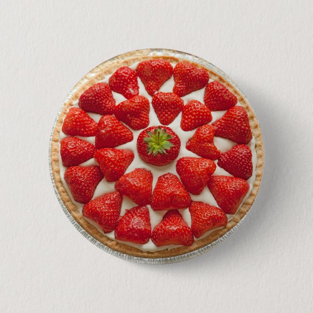 Macaron Rond 5 Cm Bouton de tarte de fraise (Devant)