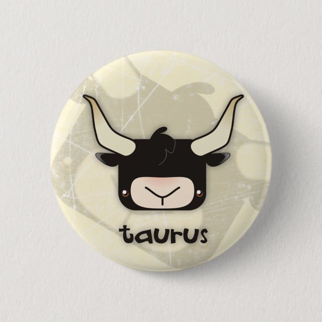 Macaron Rond 5 Cm Bouton de Taureau (Devant)