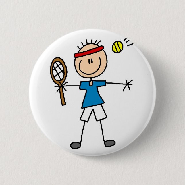 Macaron Rond 5 Cm Bouton de tennis de sport (Devant)