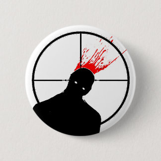 Macaron Rond 5 Cm bouton de tête de floc de zombi