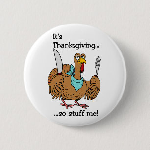 Macaron Rond 5 Cm Bouton de thanksgiving