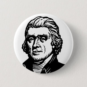 Macaron Rond 5 Cm Bouton de Thomas Jefferson