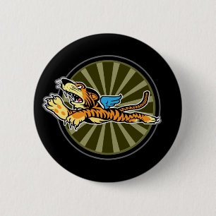 Macaron Rond 5 Cm Bouton de tigre de vol