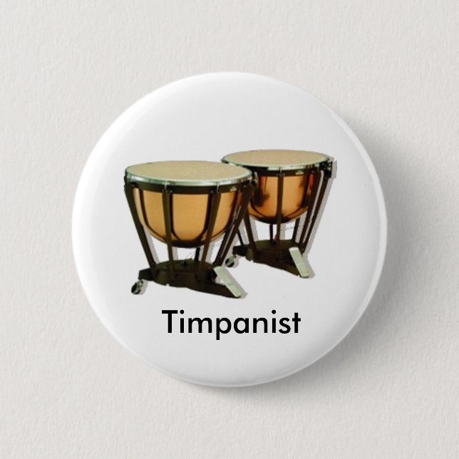 Macaron Rond 5 Cm Bouton de Timpanist (Devant)