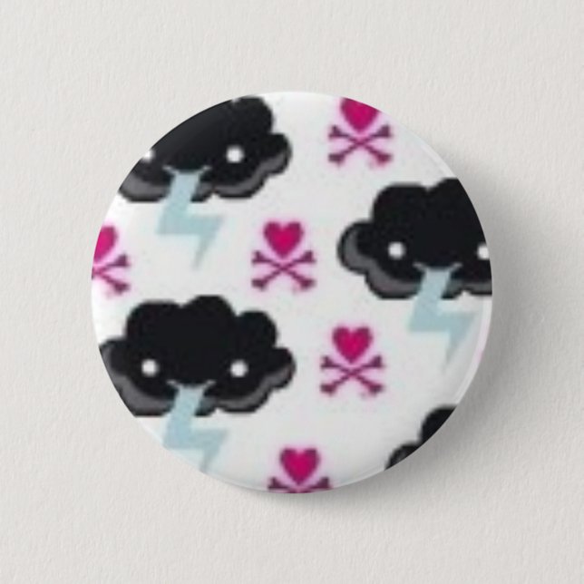 Macaron Rond 5 Cm Bouton de tonnerre de Kawaii (Devant)
