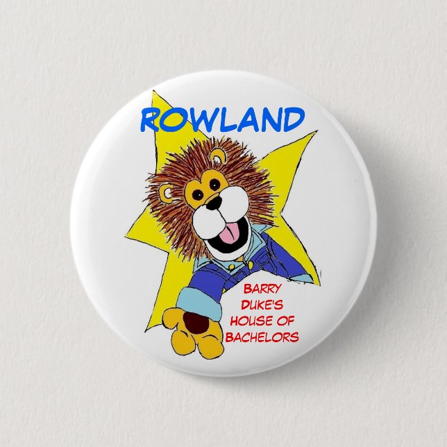 Macaron Rond 5 Cm Bouton de Toon Rowland (Devant)