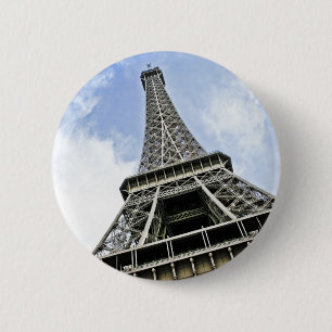 Macaron Rond 5 Cm Bouton de Tour Eiffel