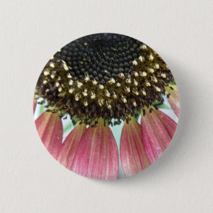 Macaron Rond 5 Cm Bouton de tournesol rose