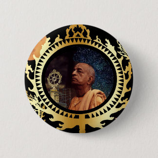 Macaron Rond 5 Cm Bouton de TOVP/Prabhupada