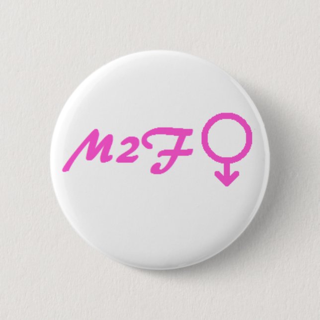 Macaron Rond 5 Cm Bouton de transsexuel de M2F (Devant)
