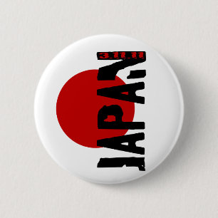 Macaron Rond 5 Cm Bouton de tremblement de terre du Japon
