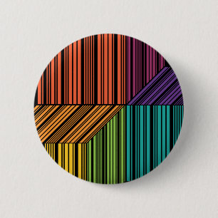 Macaron Rond 5 Cm Bouton de trinité de cube en code barres