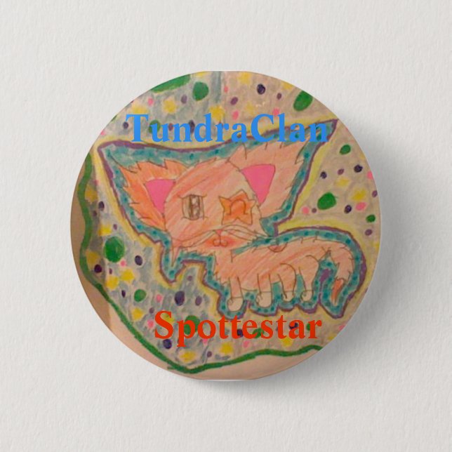 Macaron Rond 5 Cm Bouton de TundraClan (Devant)
