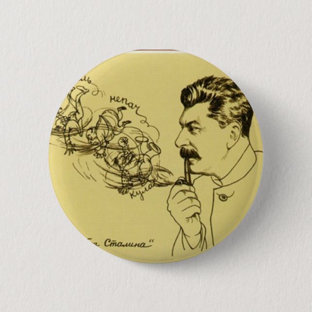 Macaron Rond 5 Cm Bouton de tuyau de Stalin (Devant)