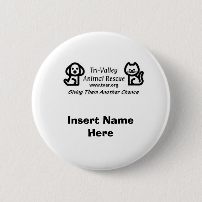 Macaron Rond 5 Cm Bouton de TVAR (Devant)