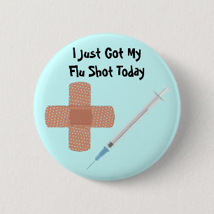 Macaron Rond 5 Cm Bouton de vaccin de grippe