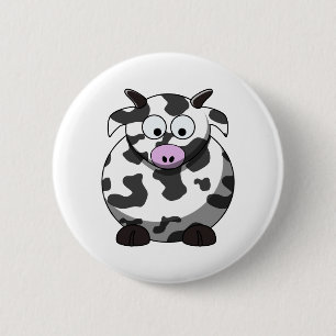 Macaron Rond 5 Cm Bouton de vache à bande dessinée