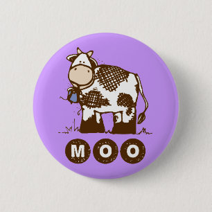 Macaron Rond 5 Cm Bouton de vache à MOO