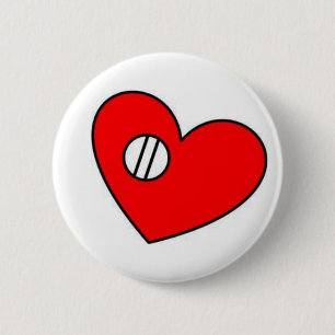 Macaron Rond 5 Cm Bouton de valvule cardiaque