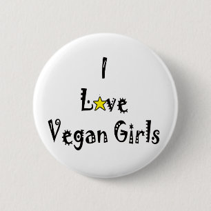 Macaron Rond 5 Cm Bouton de végétaliens d'amour