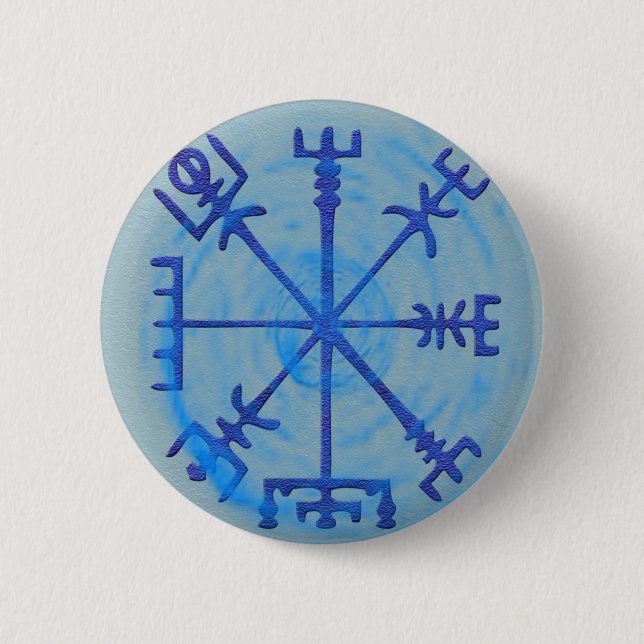Macaron Rond 5 Cm Bouton de Vegvisir (Devant)