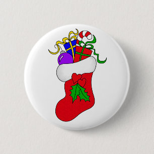 Macaron Rond 5 Cm Bouton de veille de Noël