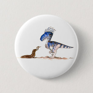 Macaron Rond 5 Cm Bouton de Velociraptor