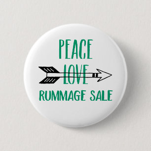 Macaron Rond 5 Cm Bouton de vente de charité d'amour de paix