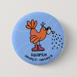 Macaron Rond 5 Cm bouton de Verseau