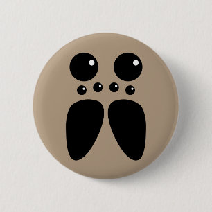Macaron Rond 5 Cm Bouton de visage d'araignée de loup