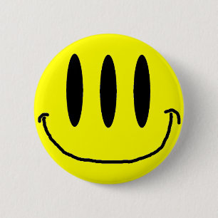 Macaron Rond 5 Cm Bouton de visage observé par 3