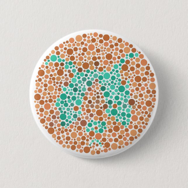Macaron Rond 5 Cm Bouton de vision de chiot (Devant)