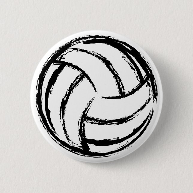 Macaron Rond 5 Cm Bouton de volleyball (Devant)