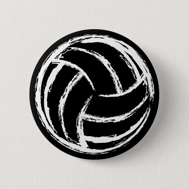 Macaron Rond 5 Cm Bouton de volleyball (Devant)
