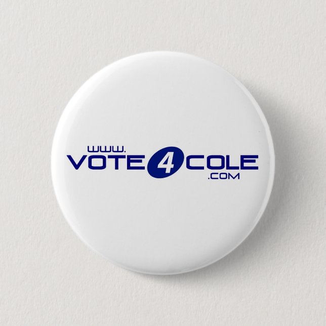 Macaron Rond 5 Cm Bouton de Vote4Cole (Devant)